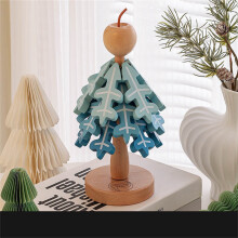 Dessous de plat en bois résistant à la chaleur pour sapin de Noël, 20 cm