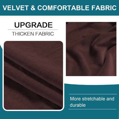 Överdrag till barstolar i stretchig sammet, runda, 40-48 cm, 2-pack 2