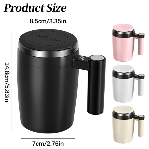 Mug Caife Féinthéamh 14oz USB-C 180Min 2