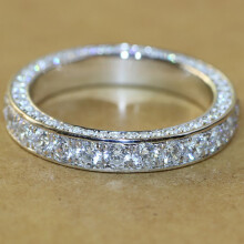 925 Sterling Silver Full Eternity Ring with White Cubic