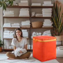 WZXPWT Grote opbergtas, extra grote pakorganizer van hoogwaardige stof, milieuvriendelijke reistas voor kleding en dekens