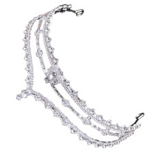 Bandeau couronne argenté vintage pour mariée (1 pièce)
