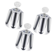 Duschknoppar Varm Kall Omkastare Set Silver 3 Delar