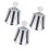 Duschknoppar Varm Kall Omkastare Set Silver 3 Delar 1