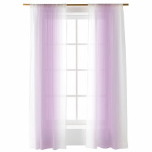 Purple and White Ombre Sheer Curtains 52x84 in Light