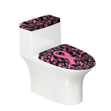Ensemble de housse de siège de toilette en tissu élastique, élégant et pratique, avec bord élastique et base élastique universelle en forme de