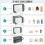 Cubes de rangement compressibles noirs, lot de 5 7