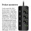 Power Strip with 3 AC Outlets+2 USB +1 Type C 6-in-1 Plug Socket Adapter 2M Electrical Socket EU Plug Black 4