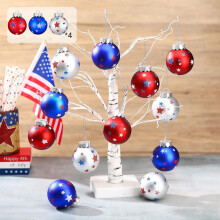 4th of July Tree Decorations Red White Blue 12ct 2.36 inch