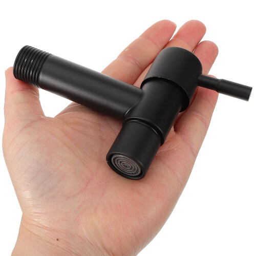 Robinet d'évier à vadrouille en acier inoxydable noir (1 ensemble) 1