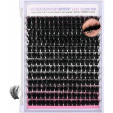 Cílios postiços Wispy Mega Volume em tufos, curvatura D, 300D, 12mm, 224 unidades