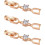 Collana/bracciale di prolunga placcato oro rosa con cristalli 1