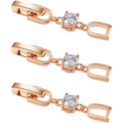 Collana/bracciale di prolunga placcato oro rosa con cristalli