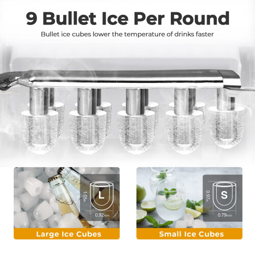 Countertop Ice Maker White 26 lbs/24H LED Timer 2