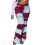 Damen-Jeans mit hohem Bund und Patchwork-Design (1 Paar) 1