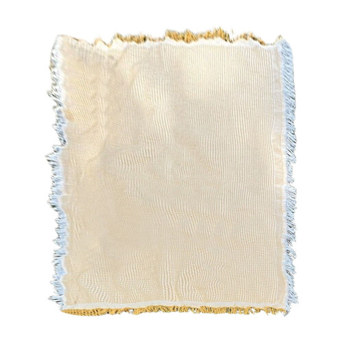 Sammenleggbart piknikteppe polyester bomull 59x35,4 tommer gult