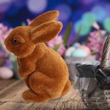 Ensemble de 6 figurines d'animaux de Pâques en velours