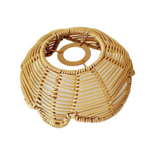 Abat-jour de lustre bohème en rotin marron