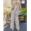 Blomstergul boho-jumpsuit med lommer, medium, til dame 4