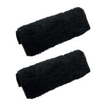Almohadilla para reposabrazos de silla, color negro, 2 piezas