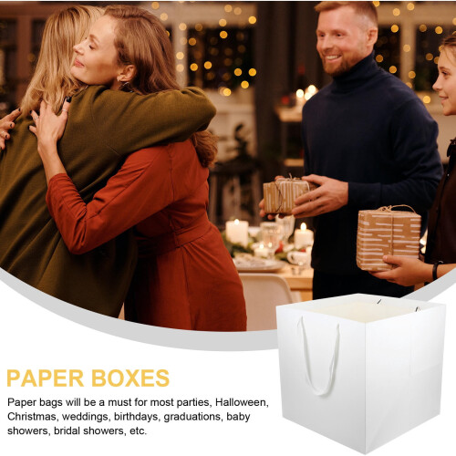 Boîtes à bonbons en papier blanc, lot de 3 2