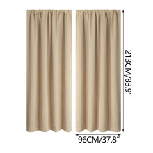 Rideaux isolants thermiques en soie scandinave 84 x 38 pouces (2)