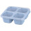 Boîte à bento réutilisable à 4 compartiments, 16,5 x 15,5 x 5,5 cm, bleue 1