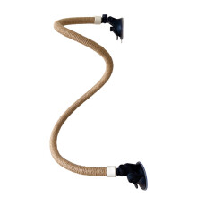 Bird perch toy with suction cup and bendable rope