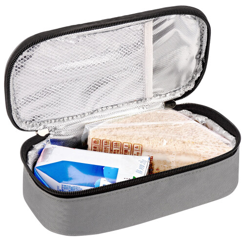 Isolierte Snacktasche, grau, tragbar, Kühltasche, 1 Stück
