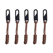 Tiradores de cremallera de paracord para actividades al aire libre, camping y senderismo (paquete de 5)