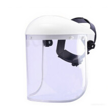 Protector facial completo antisalpicaduras, ligero y ajustable.