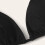Top de bikini acolchado negro liso para mujer 4