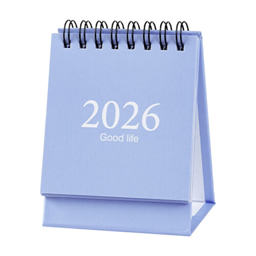Calendario de escritorio/pared mensual 2026 (1 pieza)
