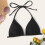 Top de bikini acolchado negro liso para mujer 6