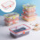 Boîte alimentaire hermétique orange compatible micro-ondes 1