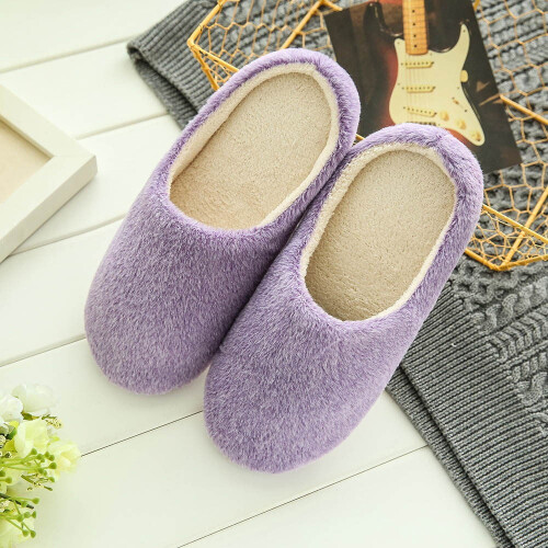 Pantofole da interno morbide da donna iOPQO, rosa