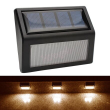 Lot de 2 lampes solaires de chemin en ABS étanches pour l'extérieur.
