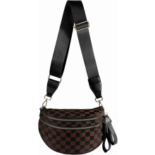 Dámska kockovaná nylonová crossbody kabelka1 kus