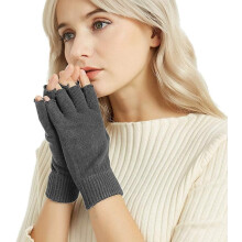 Winterliche Halbfingerhandschuhe, gestrickt, fingerlos, warm und dehnbar