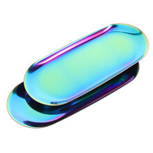 Plateau de rangement en acier inoxydable pour bijoux de salle de bain2