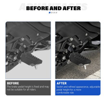 Levier de Frein de Changement de Vitesse de Moto Réglable pour R 1300 RT R1300RT R 1300RT 2025 Accessoires de Moto Noir