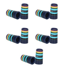 Golfijzerferrules met kleurrijke strepen, 10 stuks, 0,35/0,37 inch