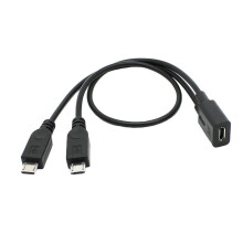 USB Y-rozbočovací kábel na súčasné nabíjanie dvoch