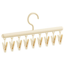 Cintre antidérapant en plastique avec pinces, 39 cm (15,4 po), blanc