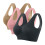 Heltäckande sömlös bralette för kvinnor, 3-pack 1