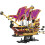 Ensemble de construction de bateau pirate compatible avec LEGO, lumière LED, 1
