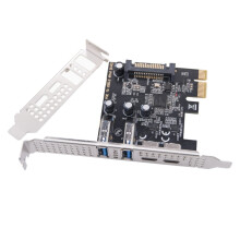 PCIe x1 naar USB3.0 uitbreidingskaart USB3.2Gen1