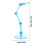 Bureaufiguurhouder van blauw plastic, 4 stuks 2