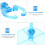 Bureaufiguurhouder van blauw plastic, 4 stuks 8