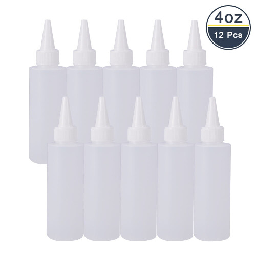 Πλαστικά μπουκάλια κόλλας λευκά 12,5x4,2cm 120ml 12 τεμάχια